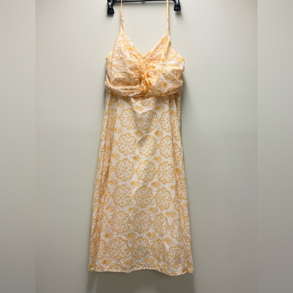 JustMe | ASOS  yellow strappy midi dress with bow front detail - Picture 6 of 7